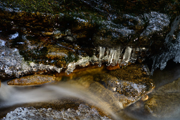 Cliff Gilker Waterfall Macro Photography, ice water macro photography by Shel Neufeld WildArt Photography