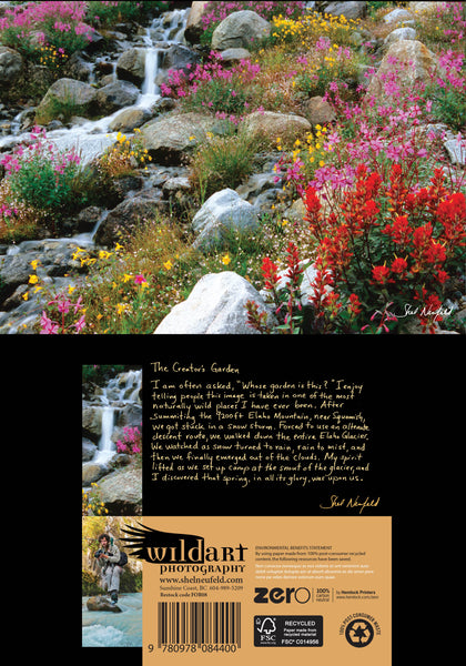 colourful Wildflower gardens landscape photography blank greeting card by Shel Neufeld, West Coast nature photographer