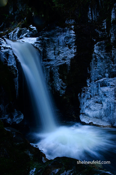 Mysterious Roberts Creek Waterfall, BC by Shel Neufeld Canadian Photographer 