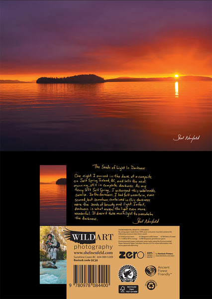West coast sunset photography blank greeting card by Shel Neufeld. 