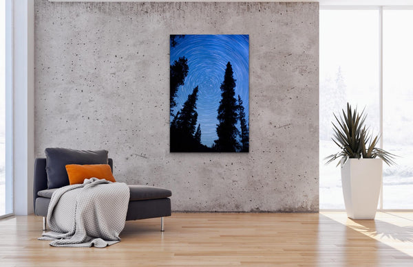 Celestial Wall Art Blue Night Sky Photography Canvas Print Wall Decor  - Astrophotography by Shel Neufeld, Canadian Nature Photographer