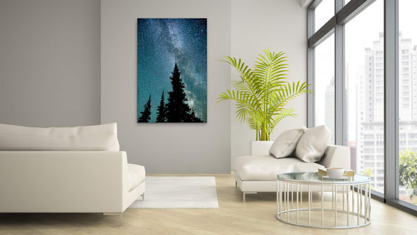 Astrophotography - the milky way photography print Living Room Wall - starry night sky canvas by Shel Neufeld, Canadian Nature Photographer 